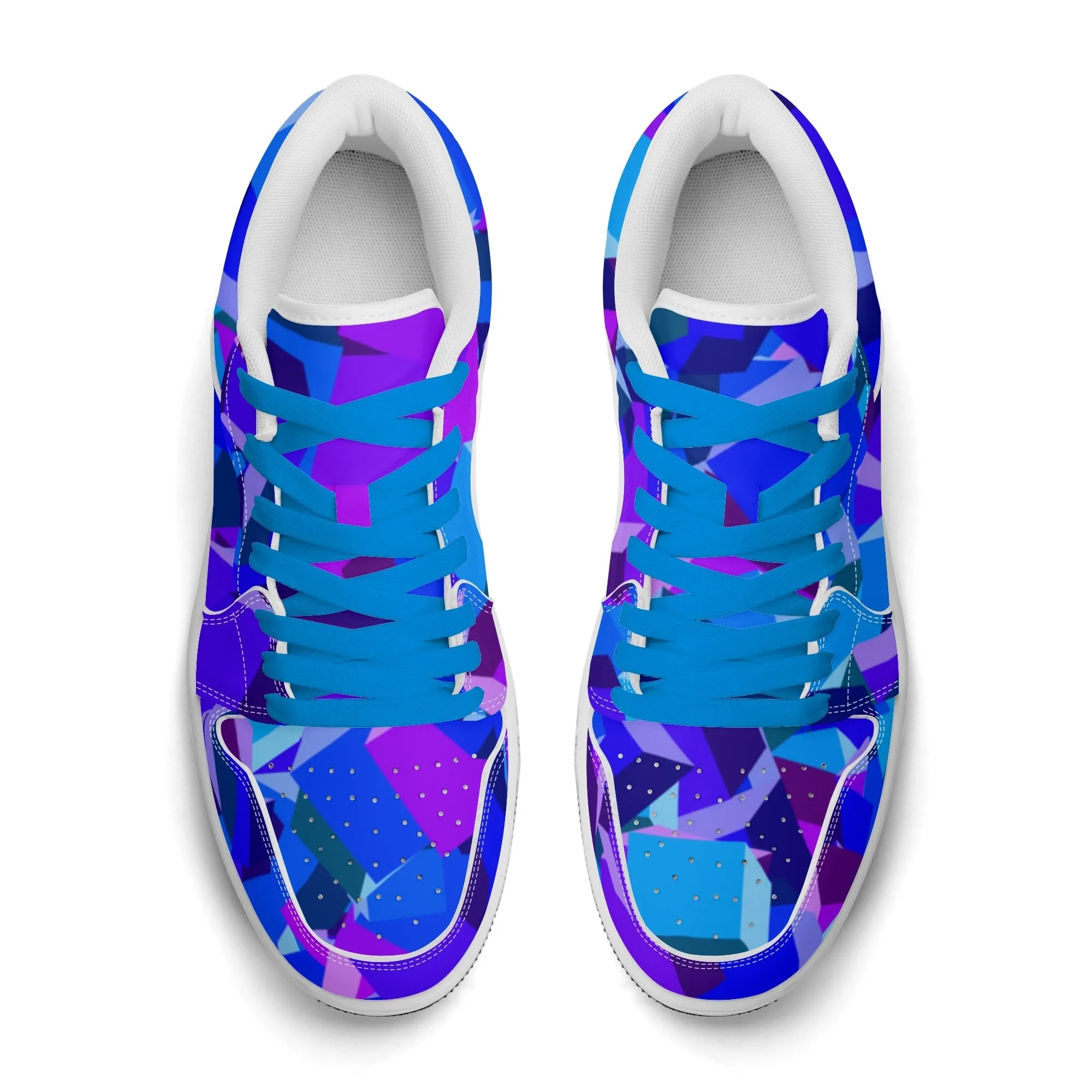 Purple Cube Low Top Leder Sneaker für Damen