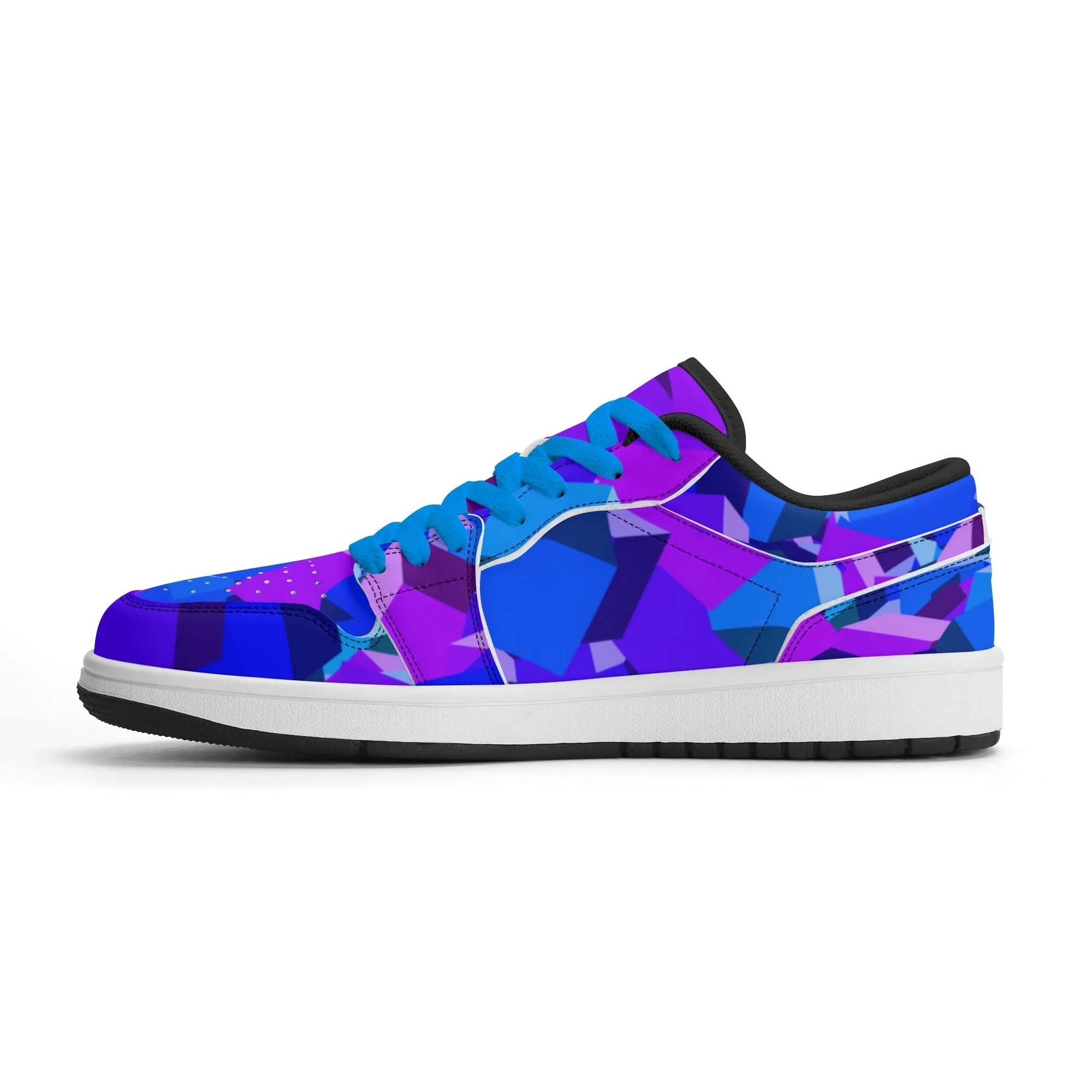 Purple Cube Low Top Leder Sneaker für Damen