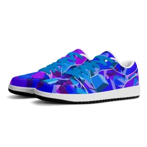 Purple Cube Low Top Leder Sneaker für Damen