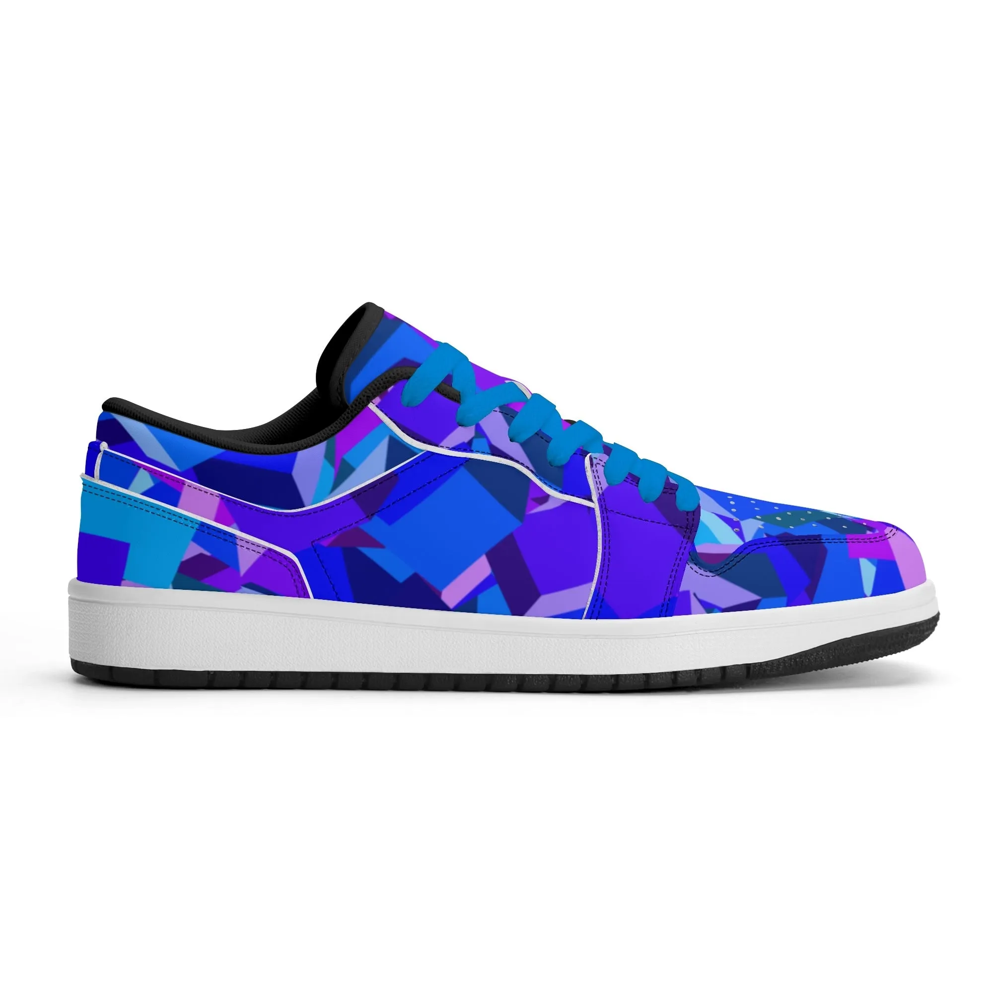 Purple Cube Low Top Leder Sneaker für Damen