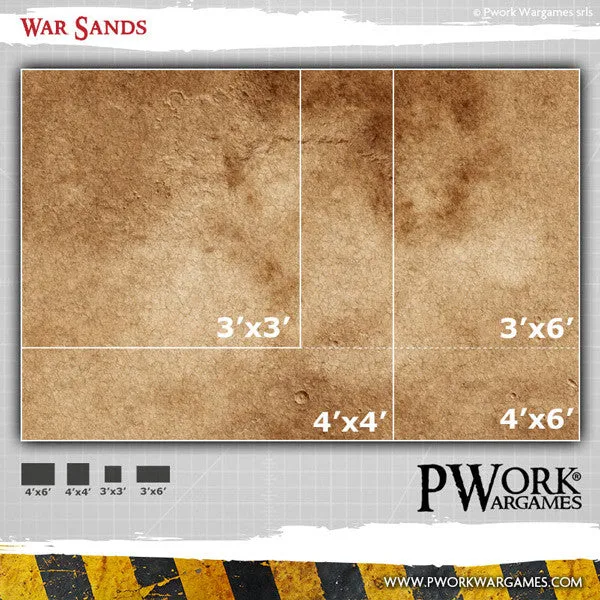 PWork - War Sands - Wargames Terrain Mat - 4X6'