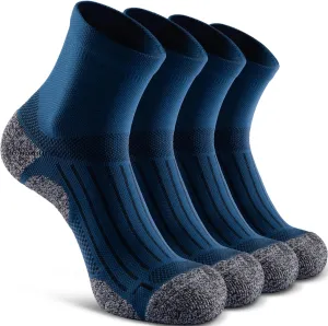 Quarter Compression Socks for Men Women, Cushioned Running Hiking Socks
