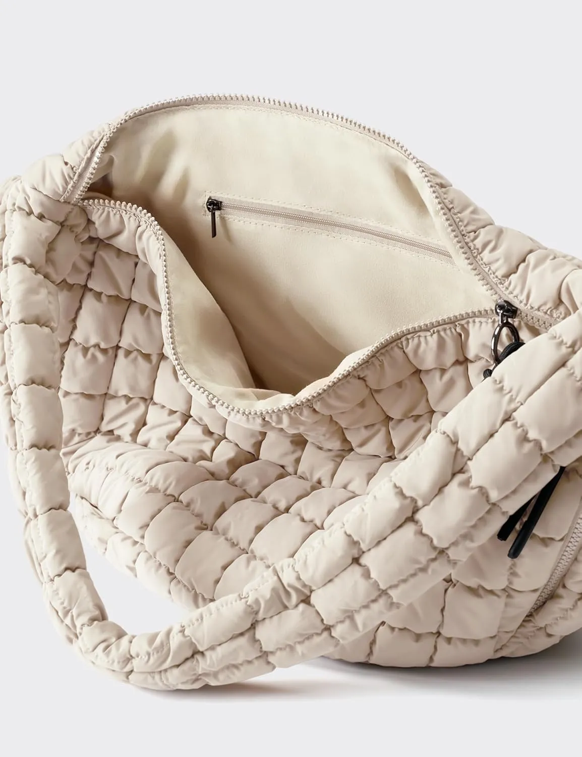 Quilted Tote Bag Large Quilting Cute Puffer Shoulder Bag Lightweight Quilted Padding Hobo Bag for Women Winter Fashion