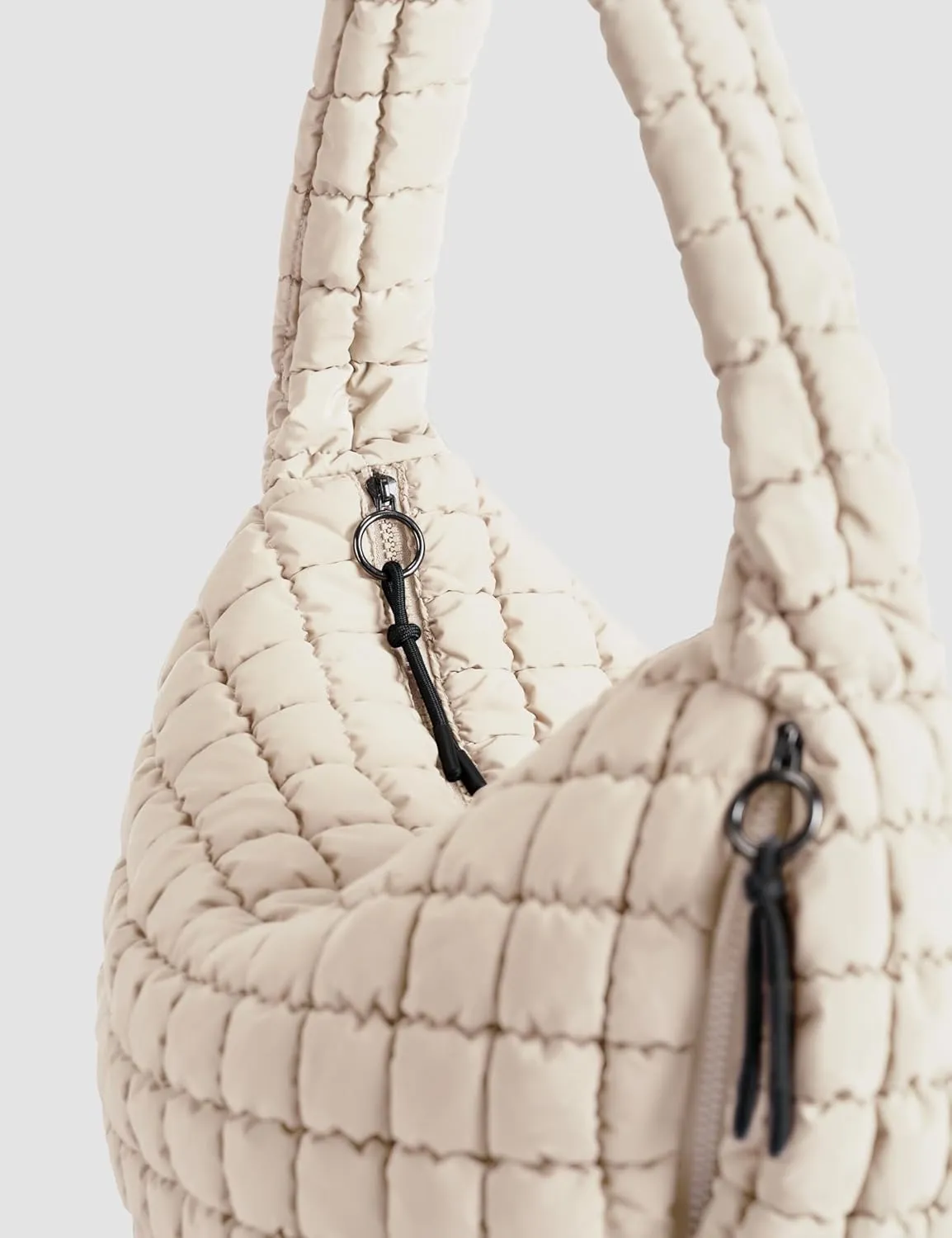 Quilted Tote Bag Large Quilting Cute Puffer Shoulder Bag Lightweight Quilted Padding Hobo Bag for Women Winter Fashion