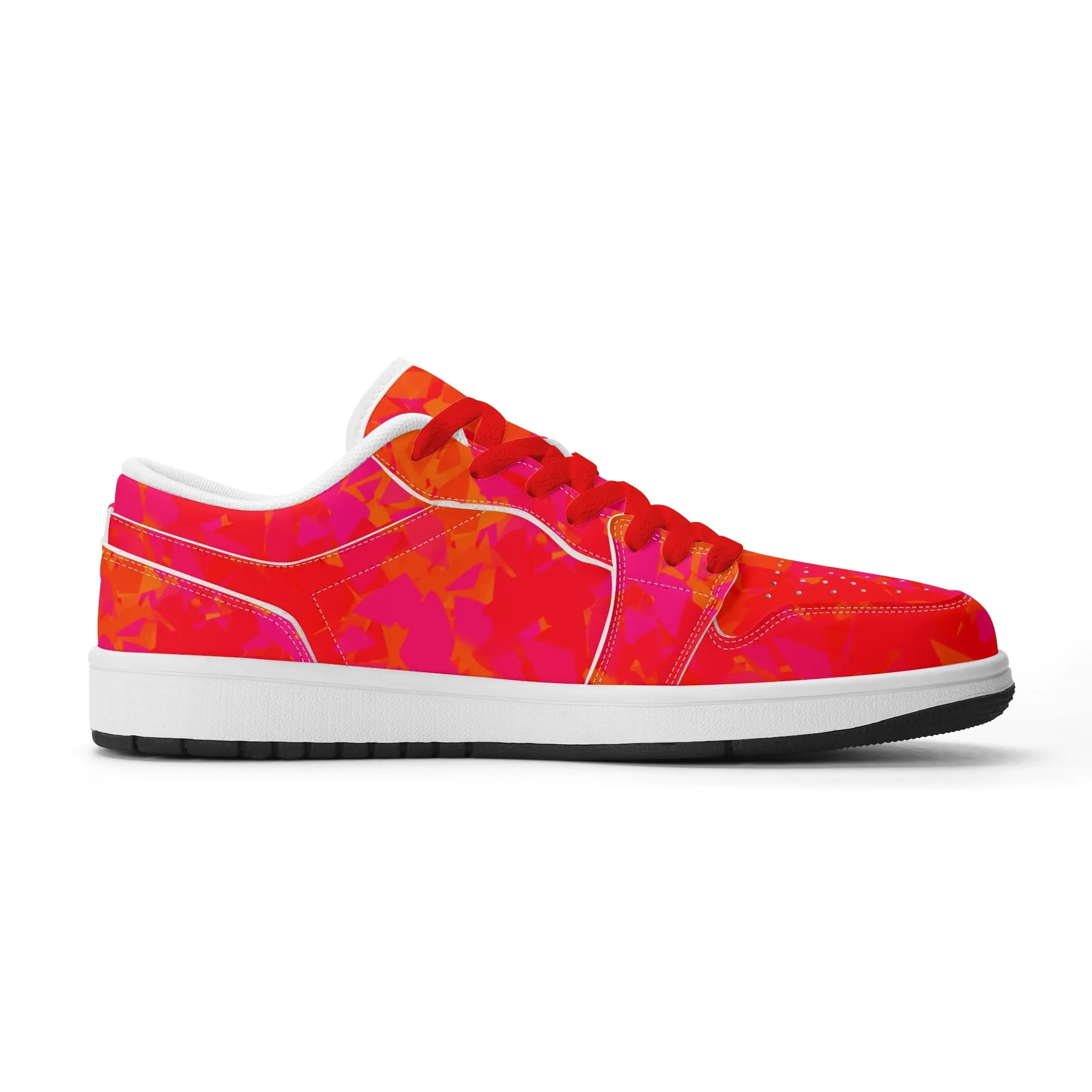 Red Crystal Low Top Leder Sneaker für Damen