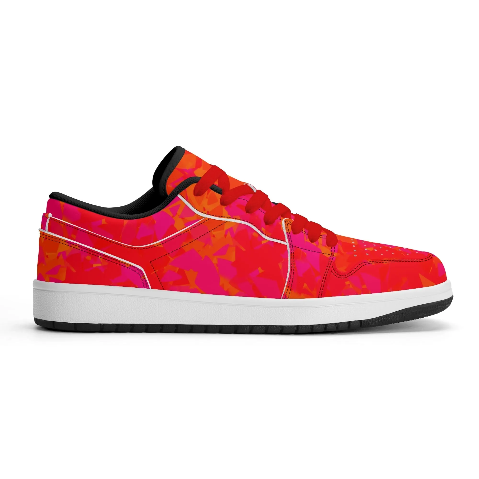 Red Crystal Low Top Leder Sneaker für Damen