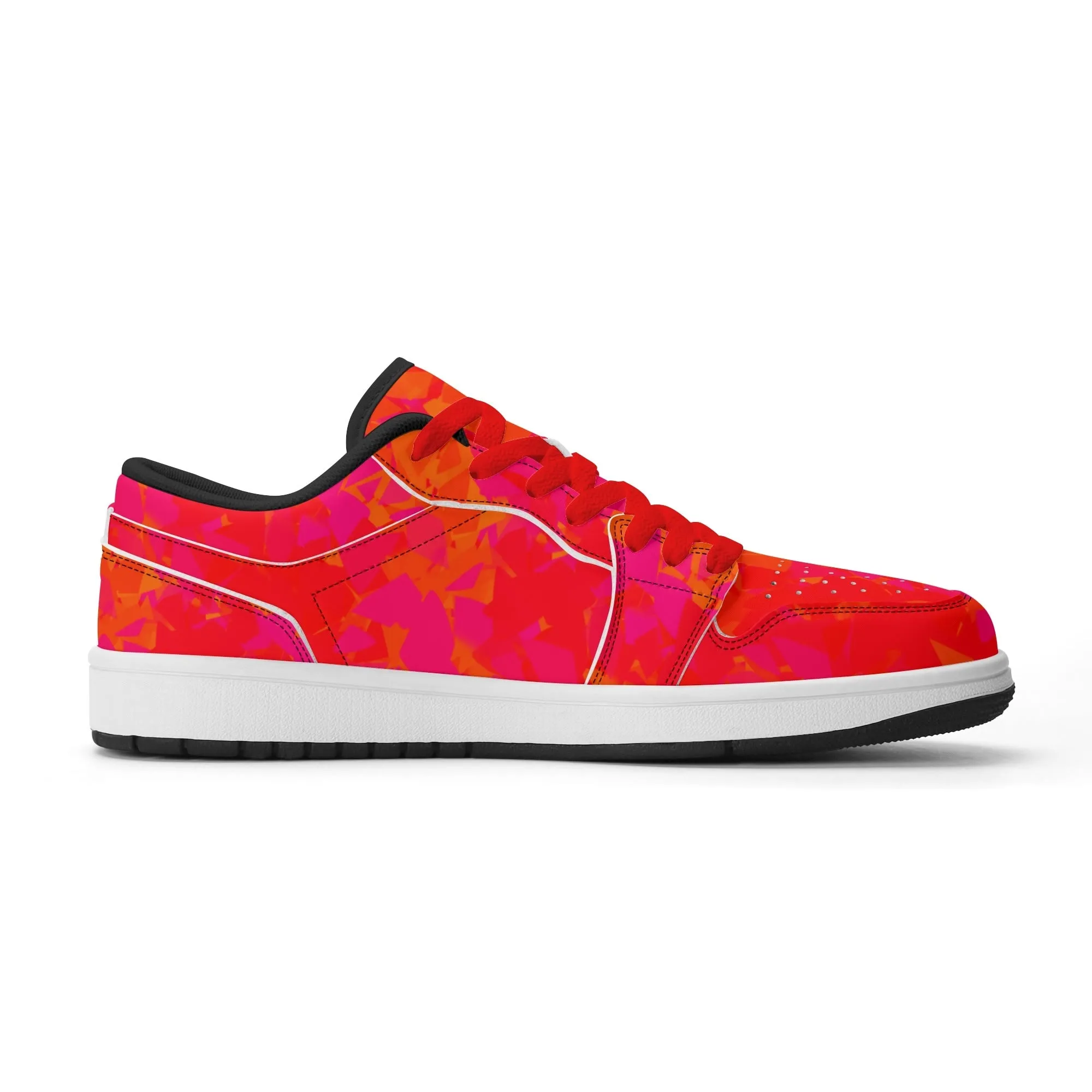 Red Crystal Low Top Leder Sneaker für Damen