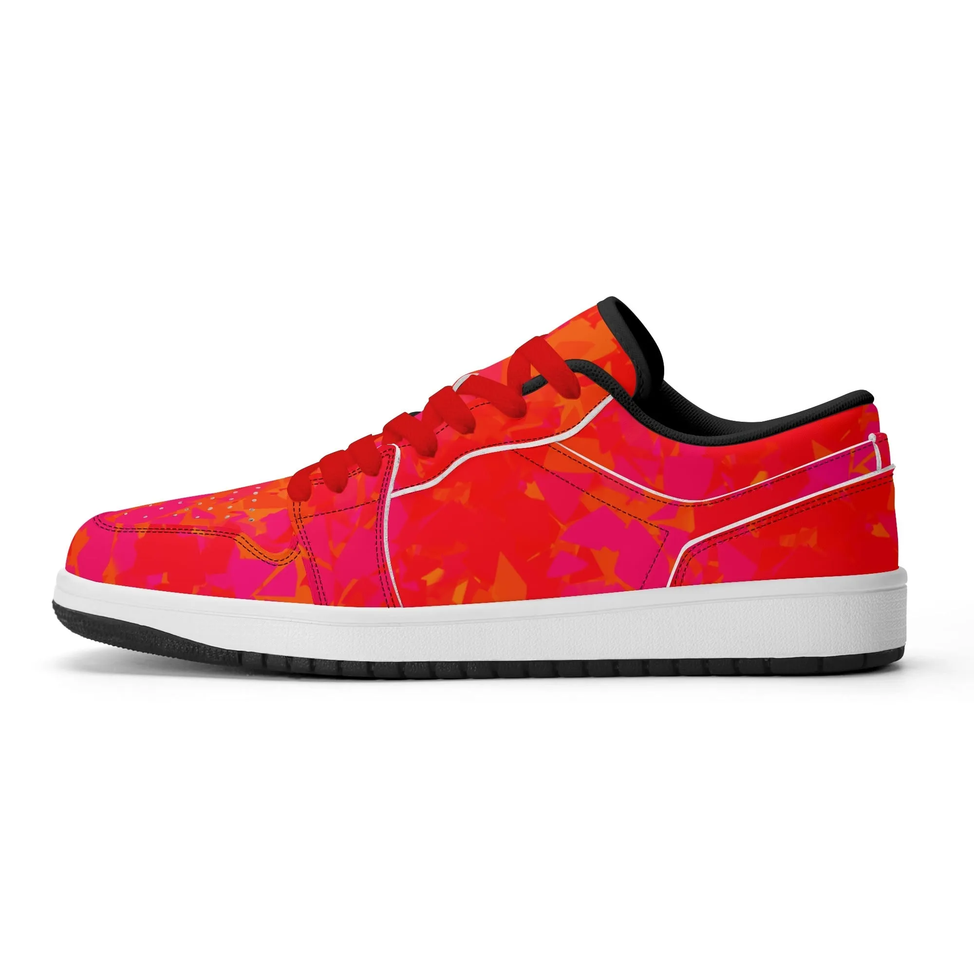 Red Crystal Low Top Leder Sneaker für Damen