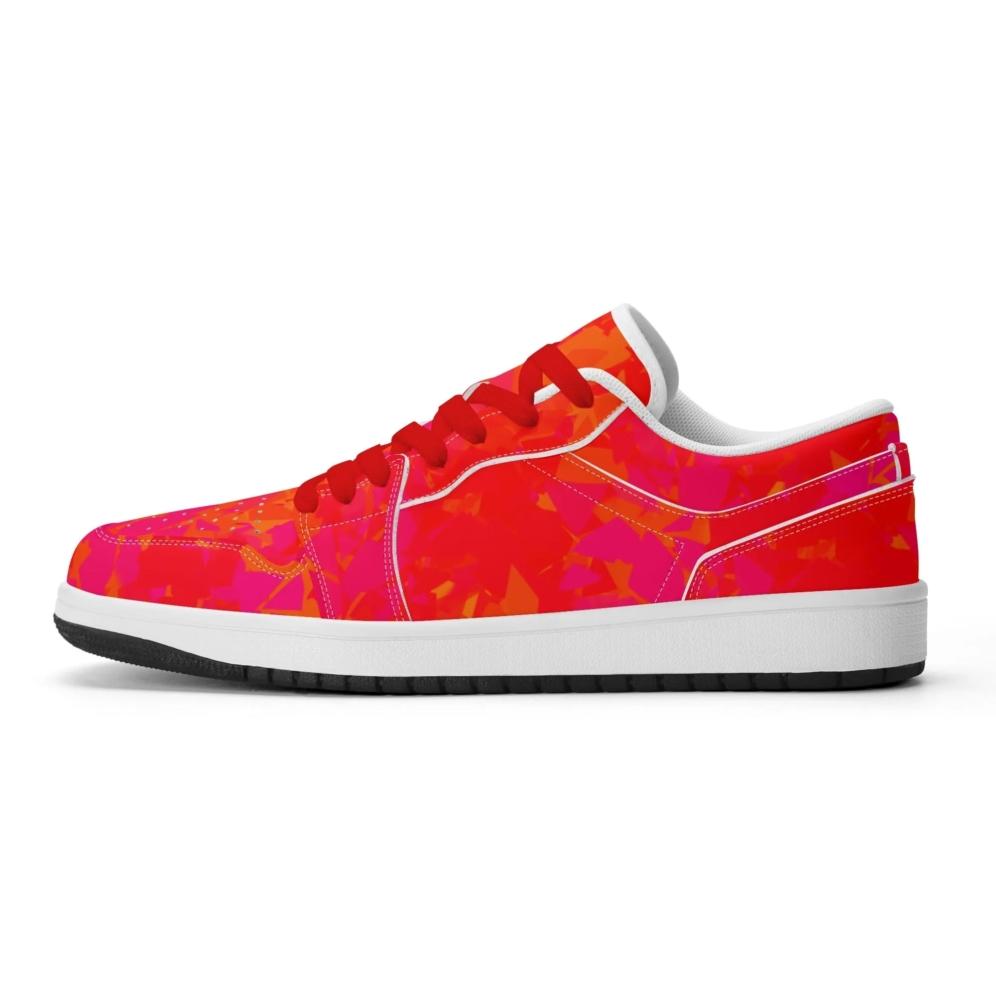 Red Crystal Low Top Leder Sneaker für Damen