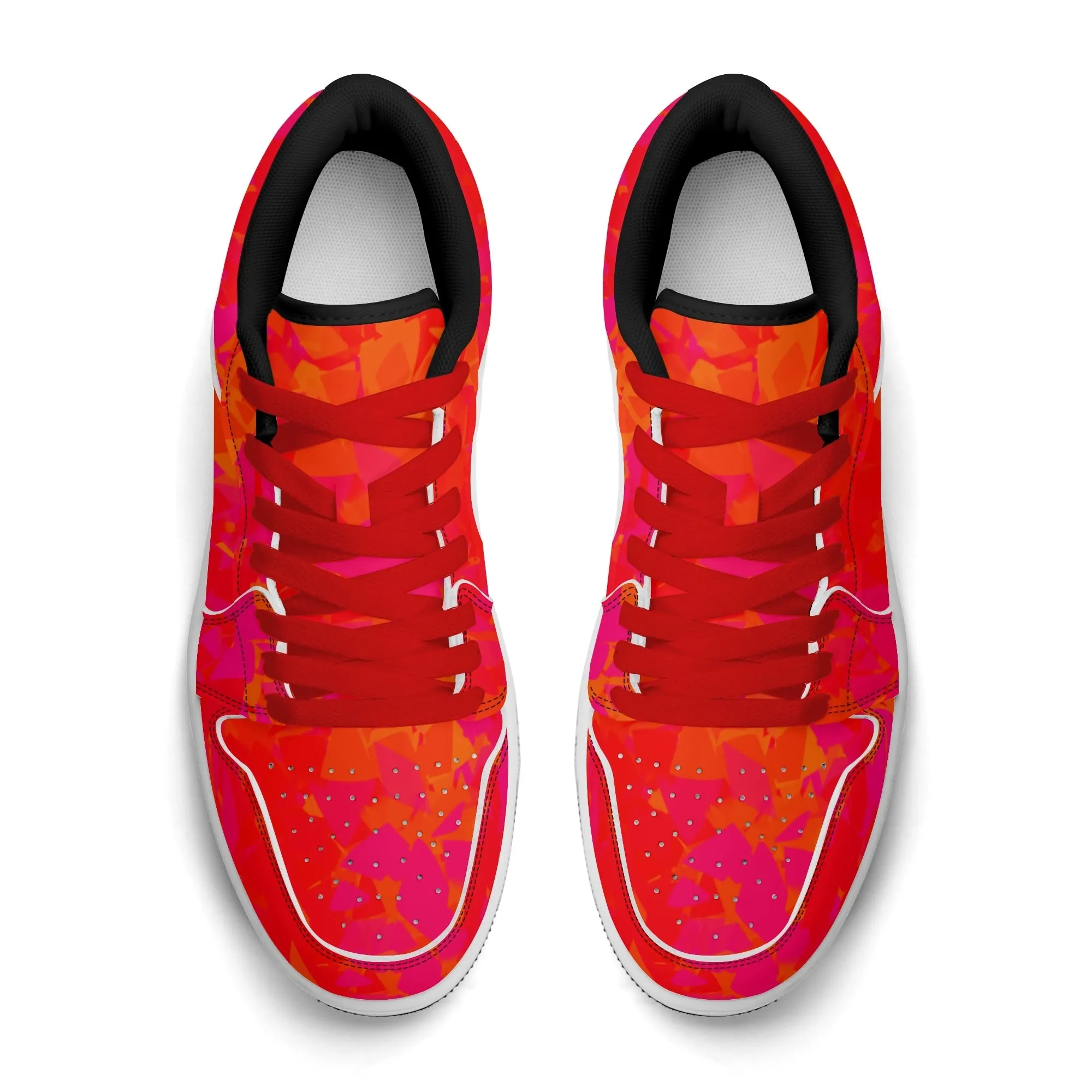 Red Crystal Low Top Leder Sneaker für Damen