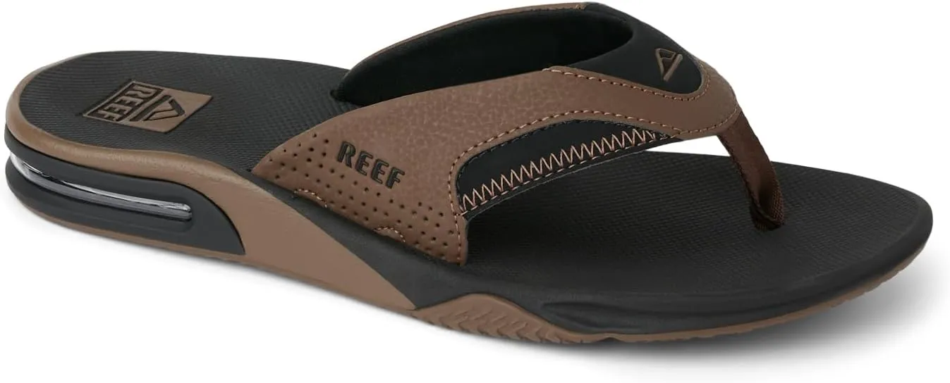 REEF Fanning Men's Bottle Opener Flip Flop, Arch Support, Durable Outsole, Water Friendly