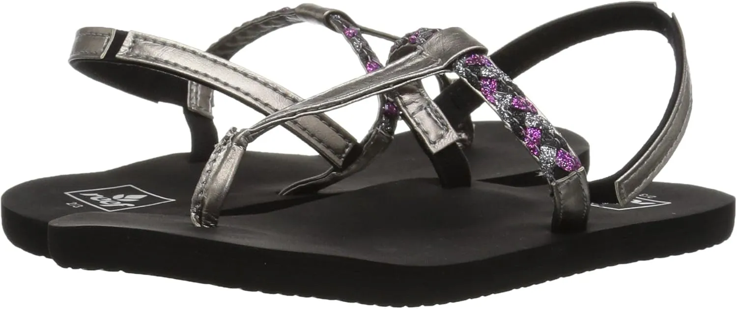 REEF Girl's Little Twisted T Flat Sandal