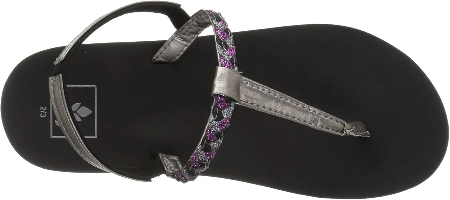 REEF Girl's Little Twisted T Flat Sandal