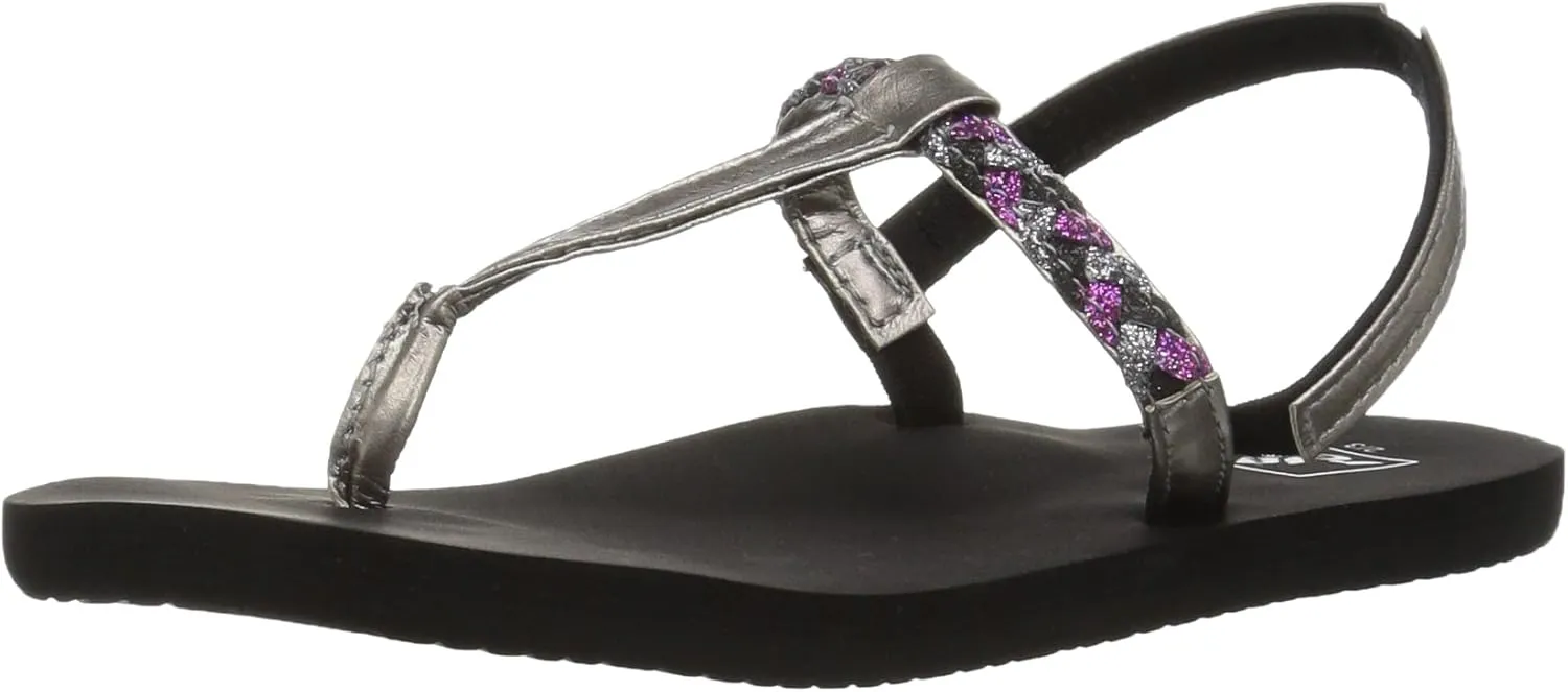 REEF Girl's Little Twisted T Flat Sandal