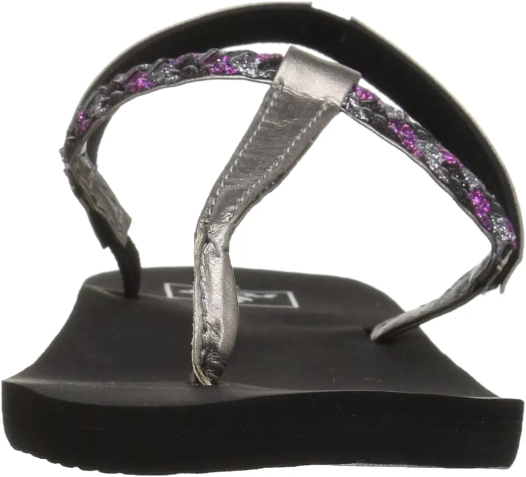 REEF Girl's Little Twisted T Flat Sandal