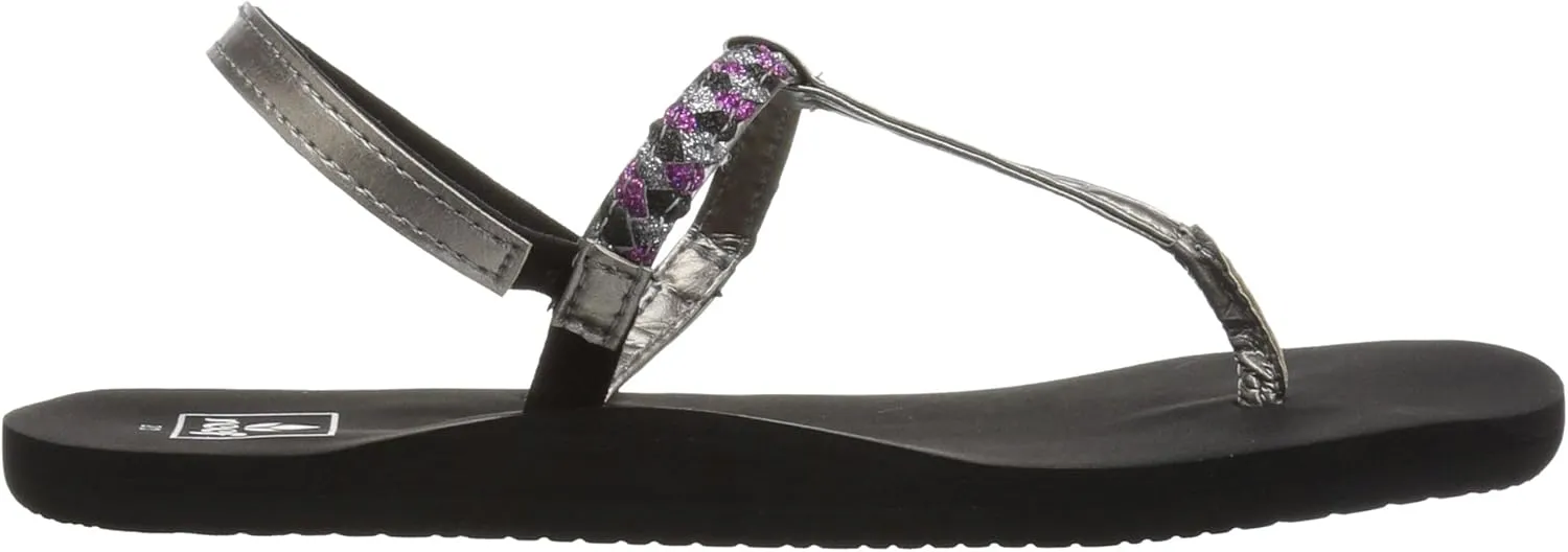 REEF Girl's Little Twisted T Flat Sandal