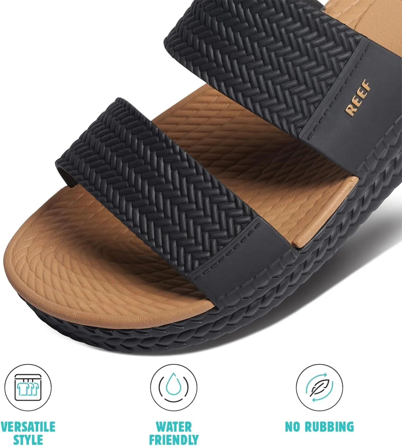REEF Water Vista Slide Women's Platform Slide, Water Friendly, Arch Support