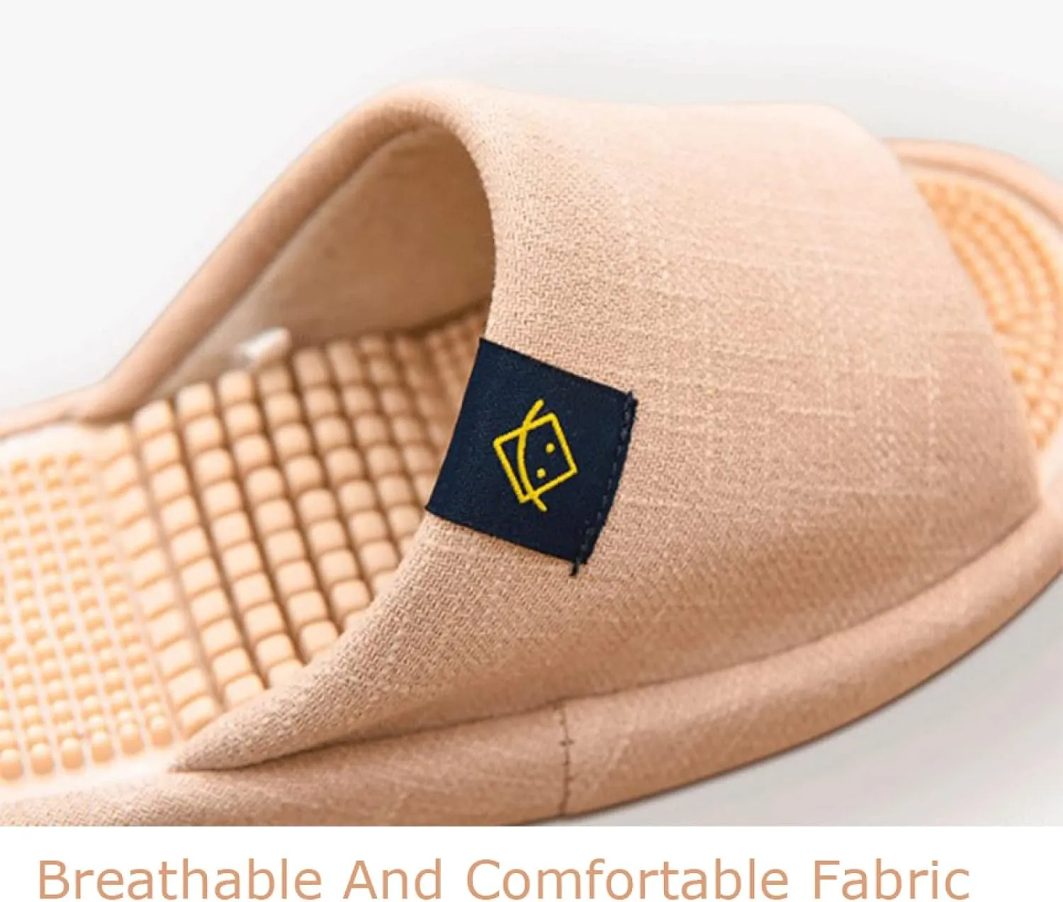 Reflexology Sandals for Men Women,Massage Pedicure Slippers, Thick Sole Comfortable Slippers,Beige,38-39,Foot Massage Slippers for Men Women