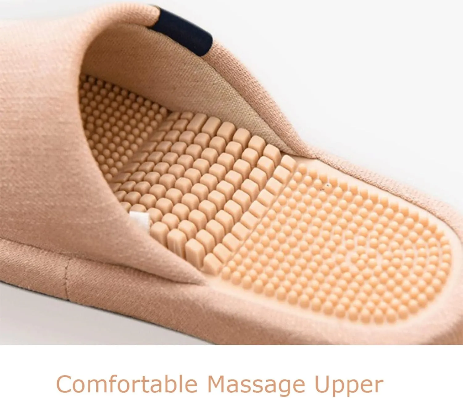 Reflexology Sandals for Men Women,Massage Pedicure Slippers, Thick Sole Comfortable Slippers,Beige,38-39,Foot Massage Slippers for Men Women