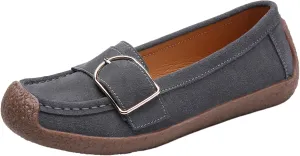 rismart Women's Slip On Suede Loafers Driving Flats Casual Shoes