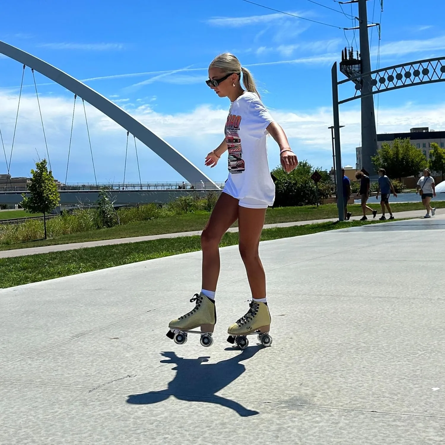 Rollr GRL Astra by Pacer, Freestyle Glitter Roller Skates for Women, Beginners and Intermediate, Indoor Outdoor Skates