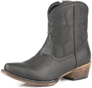 ROPER Womens Shay Round Toe Casual Boots Ankle Low Heel 1-2" - Brown