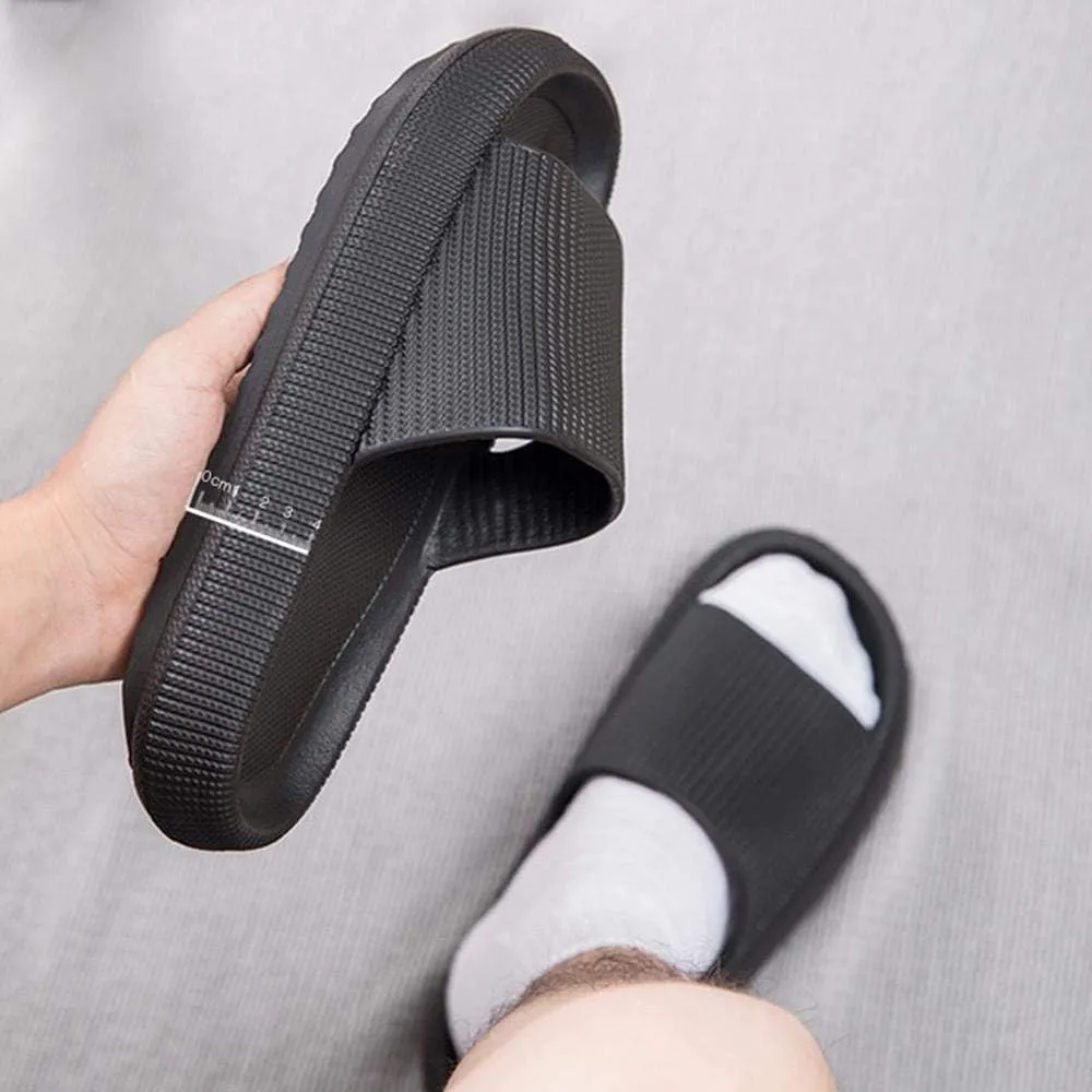 rosyclo Pillow Slippers for Women, Non-Slip Massage Foam Shower Bathroom Home Floor Thick Sole Quick Drying Cloud Cushion Womens Mens Sandals, Soft Comfortable Platform Open Toe Shoes