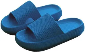 rosyclo Pillow Slippers for Women, Non-Slip Massage Foam Shower Bathroom Home Floor Thick Sole Quick Drying Cloud Cushion Womens Mens Sandals, Soft Comfortable Platform Open Toe Shoes