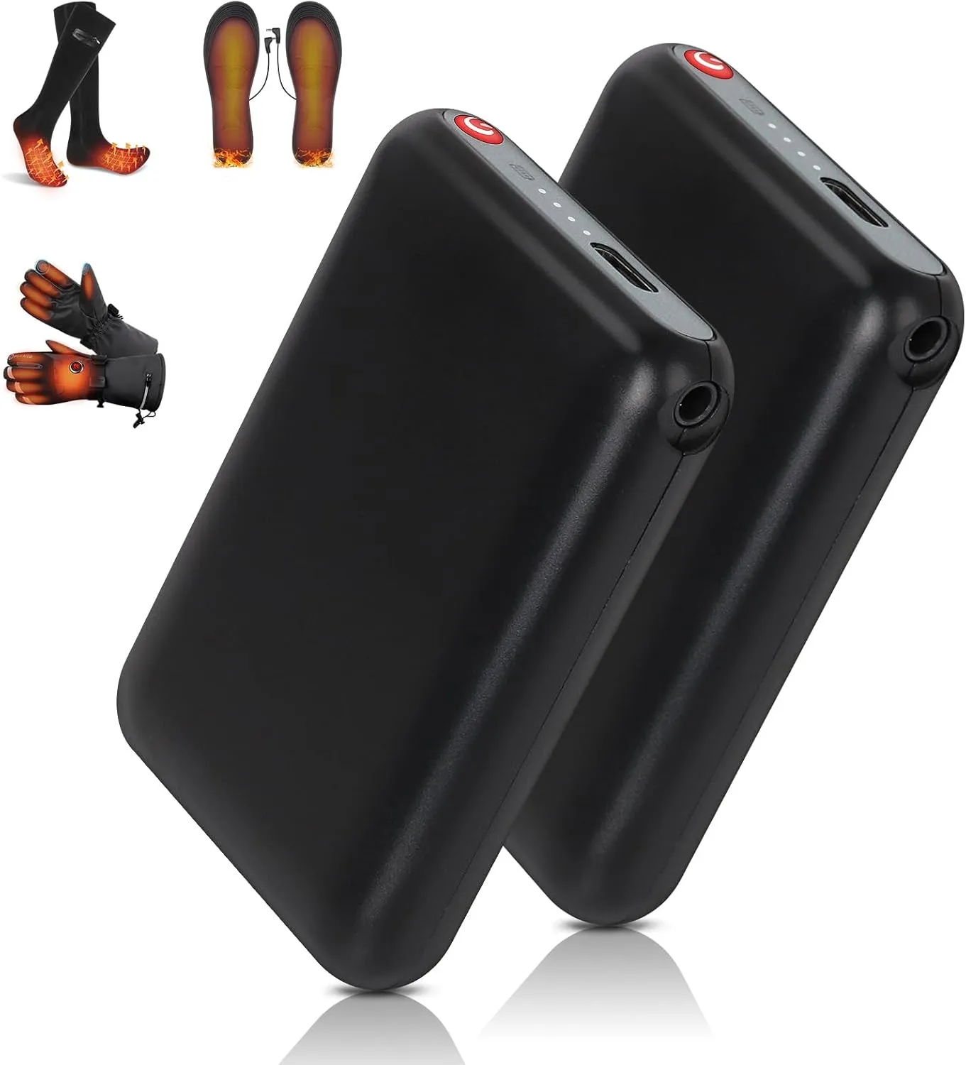 RTDEP 5V 5000mAh Lithium Polymer Batteries Heated Slipper Spare Battery, Extend Batteries for Heated Socks, Heated Gloves, Heated Insoles, Heated Scarf