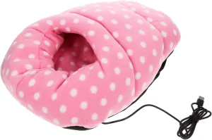 SAFIGLE Heating Slipper Rechargeable Foot Warming Pad Quick Heating Soft Breathable Large Pocket for Hands Feet Safe Convenient Random Color