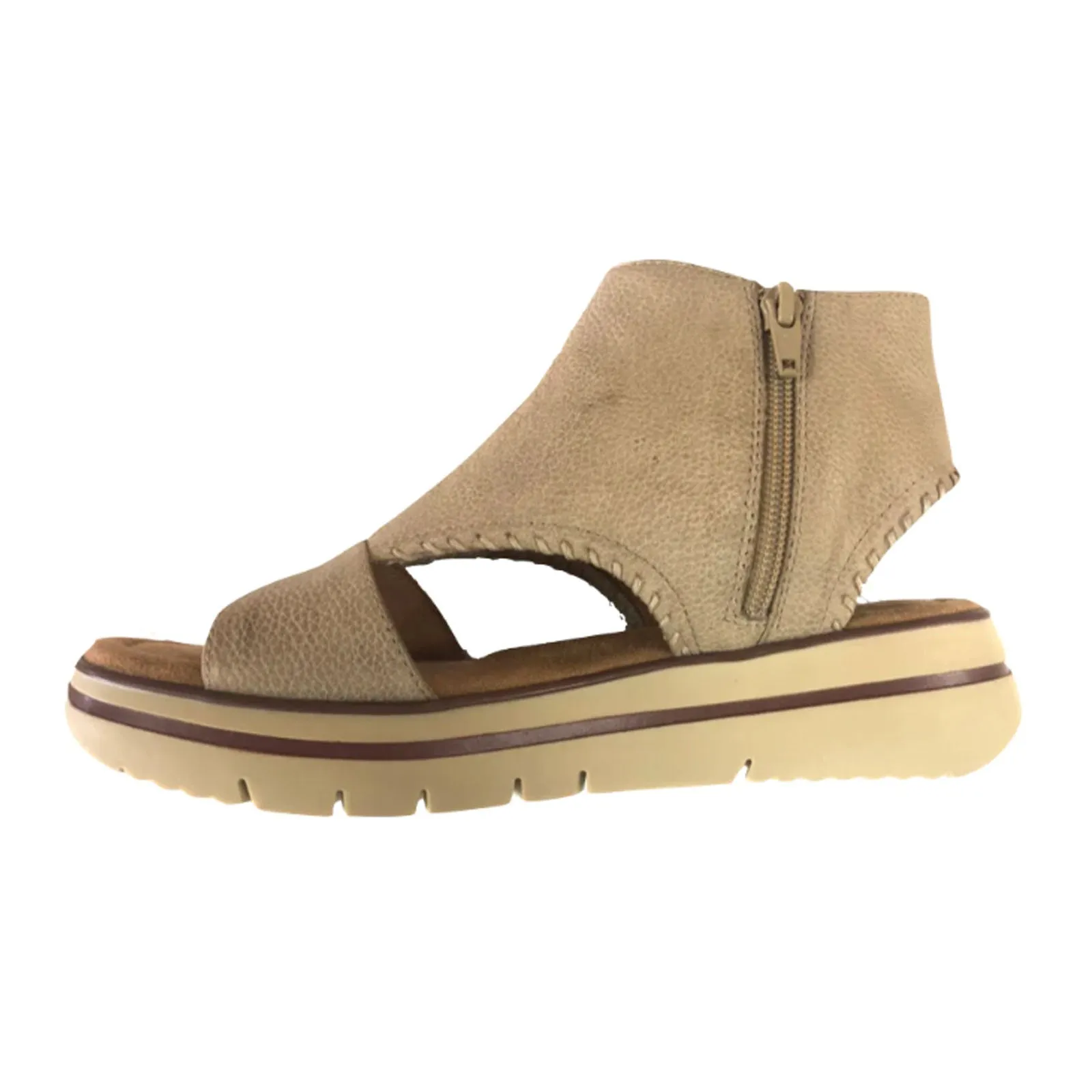 Salvia Alden Side Lace Sandal (Women) - Taupe Tumble