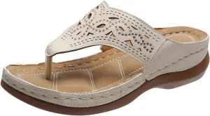 Sandals for Women 2025 Casual Comfortable Slip On Sandal Orthopedic Platform Wedge Flip Flops Slippers Outdoor Shoes