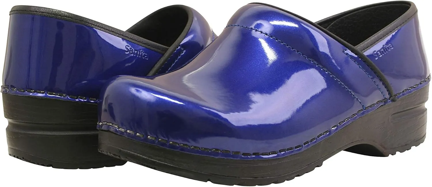 Sanita Pro Patent Wide Professional Clogs for Women - Arch Support, Durable, Closed-Back Slip-On Shoes
