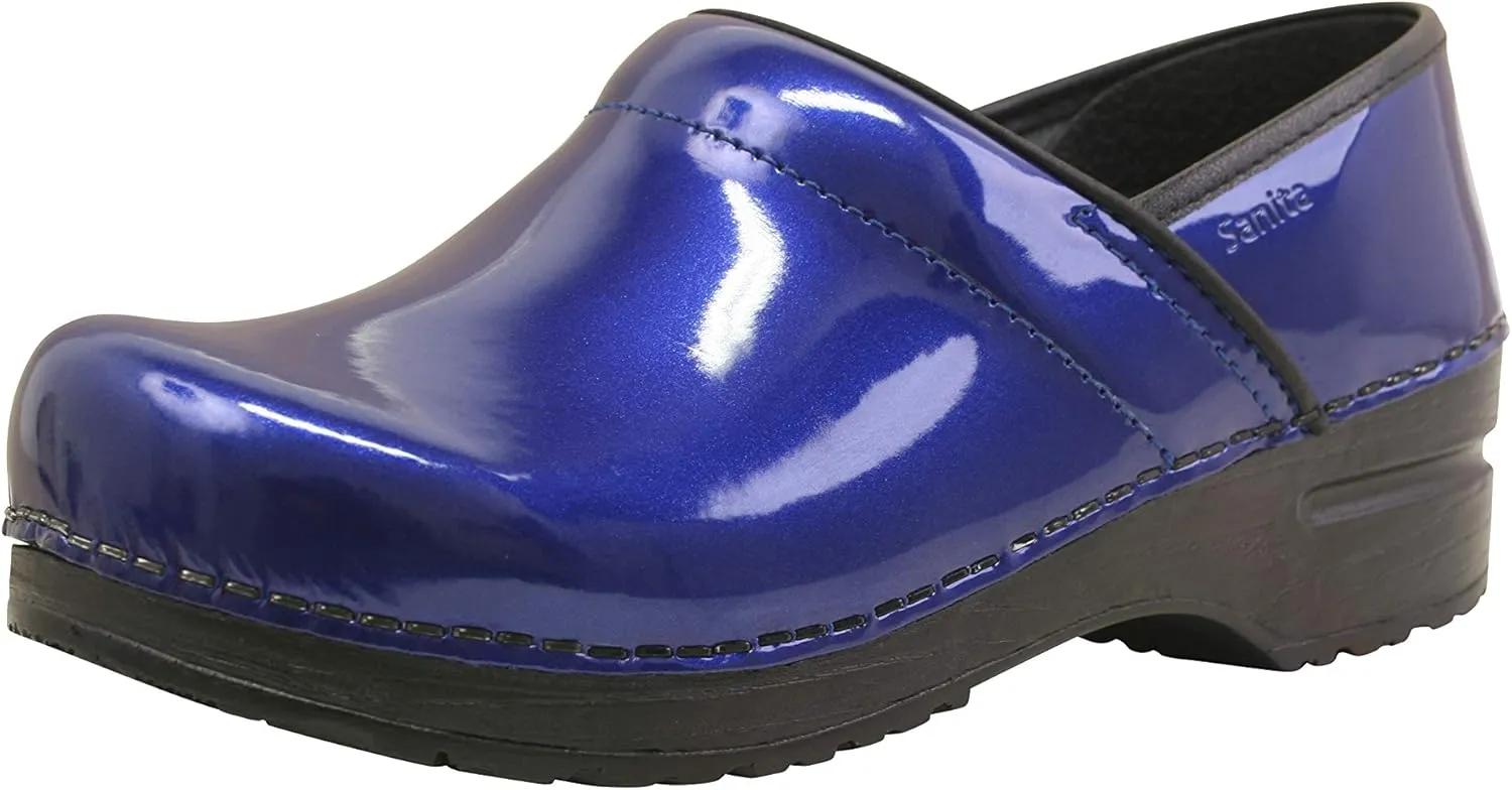Sanita Pro Patent Wide Professional Clogs for Women - Arch Support, Durable, Closed-Back Slip-On Shoes