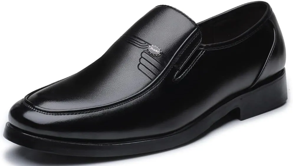 Santimon Mens Moc Slip-On Loafers Leather Lined Classic Venetian Casual Cushioned Relaxed Lightweight Breathable Formal Business Shoes