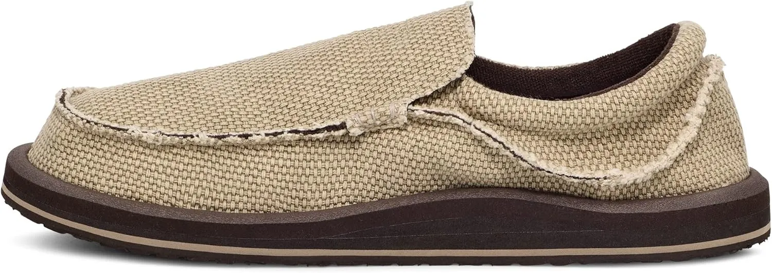 Sanuk Mens Chiba Loafers for Men | Mens Shoes | Slip On Shoes for Men | Men's Slip-on Loafers | Comfort Foam Footbed
