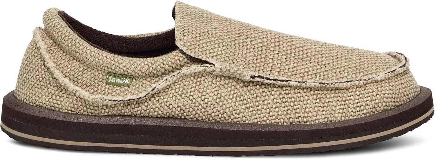 Sanuk Mens Chiba Loafers for Men | Mens Shoes | Slip On Shoes for Men | Men's Slip-on Loafers | Comfort Foam Footbed