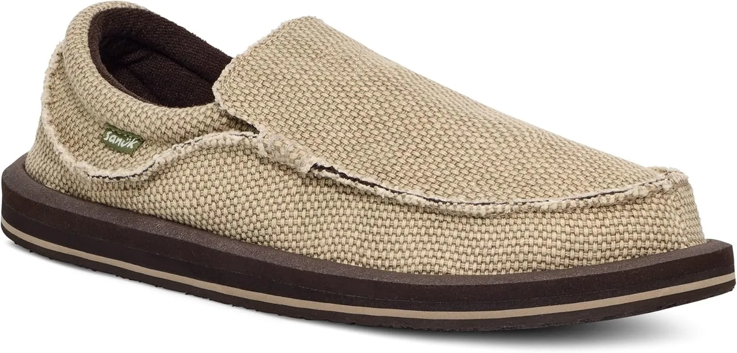 Sanuk Mens Chiba Loafers for Men | Mens Shoes | Slip On Shoes for Men | Men's Slip-on Loafers | Comfort Foam Footbed