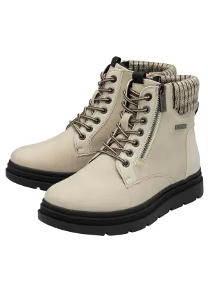 Saundra Ladies Waterproof Ankle Boot - Winter White