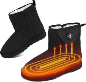 SAVIOR HEAT Heated Boots for Women, Heated Foot Warmer for Feet with Toe Warmers, Rechargeable Heated Shoes Winter Snow Boots