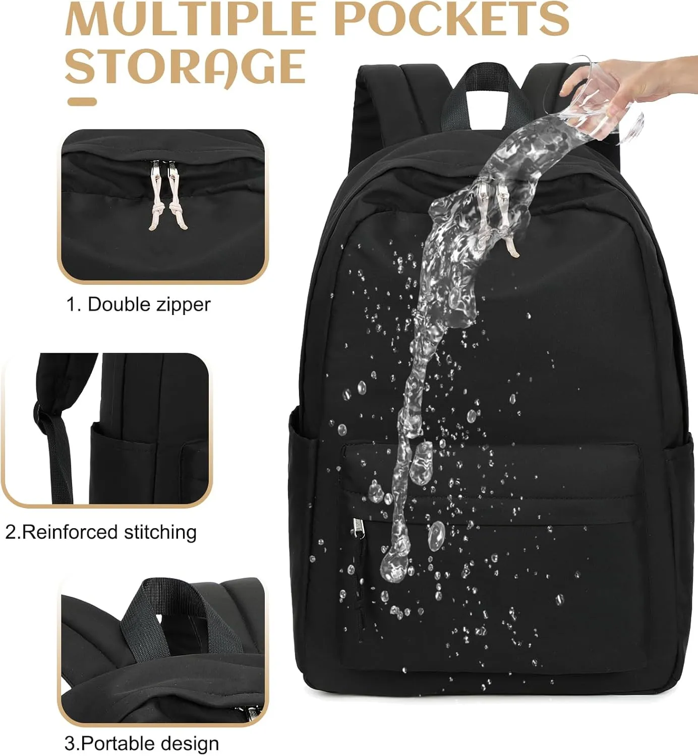School Backpack for Teen Girls Women Laptop Backpack College Bookbags Middle School Travel Work Commuter Back Pack