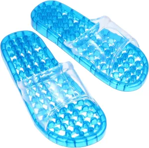 SECFOU Men's Home Slippers Shower Slippers Fresh Style Bathing Shower Slippers Breathable Material