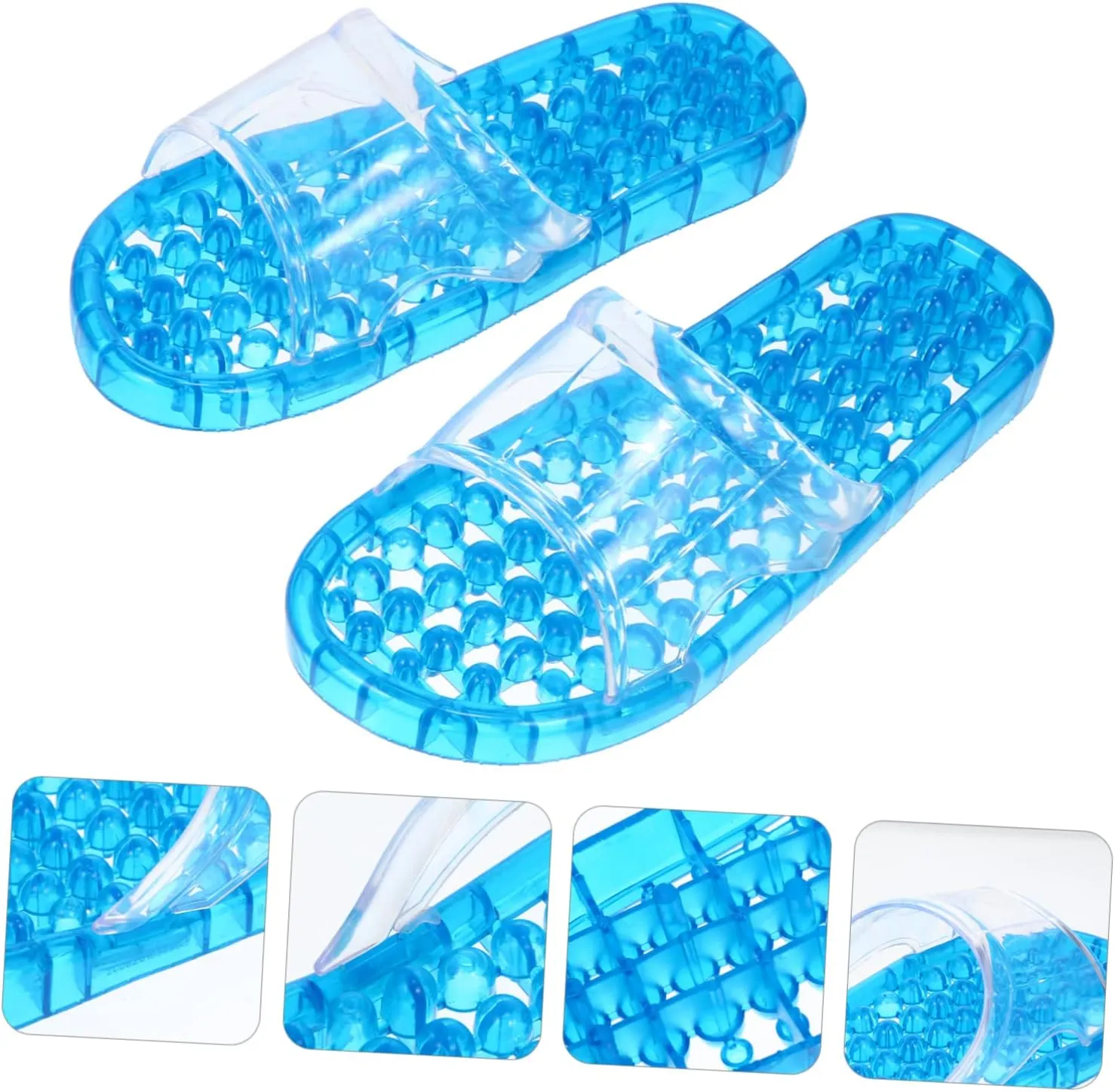 SECFOU Men's Home Slippers Shower Slippers Fresh Style Bathing Shower Slippers Breathable Material