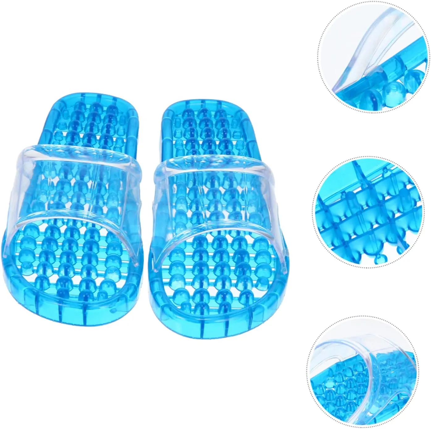 SECFOU Men's Home Slippers Shower Slippers Fresh Style Bathing Shower Slippers Breathable Material