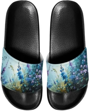Semioury Women's Relief Soft House Summer Slippers Daisy Galaxy Indoor Outdoor Slippers Massage House Open Toe Spa Slippers