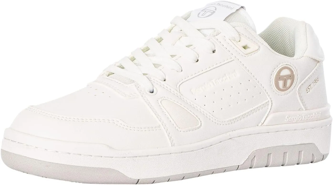 Sergio Tacchini Men's Milano Synthetic Casual Trainers, Pure White
