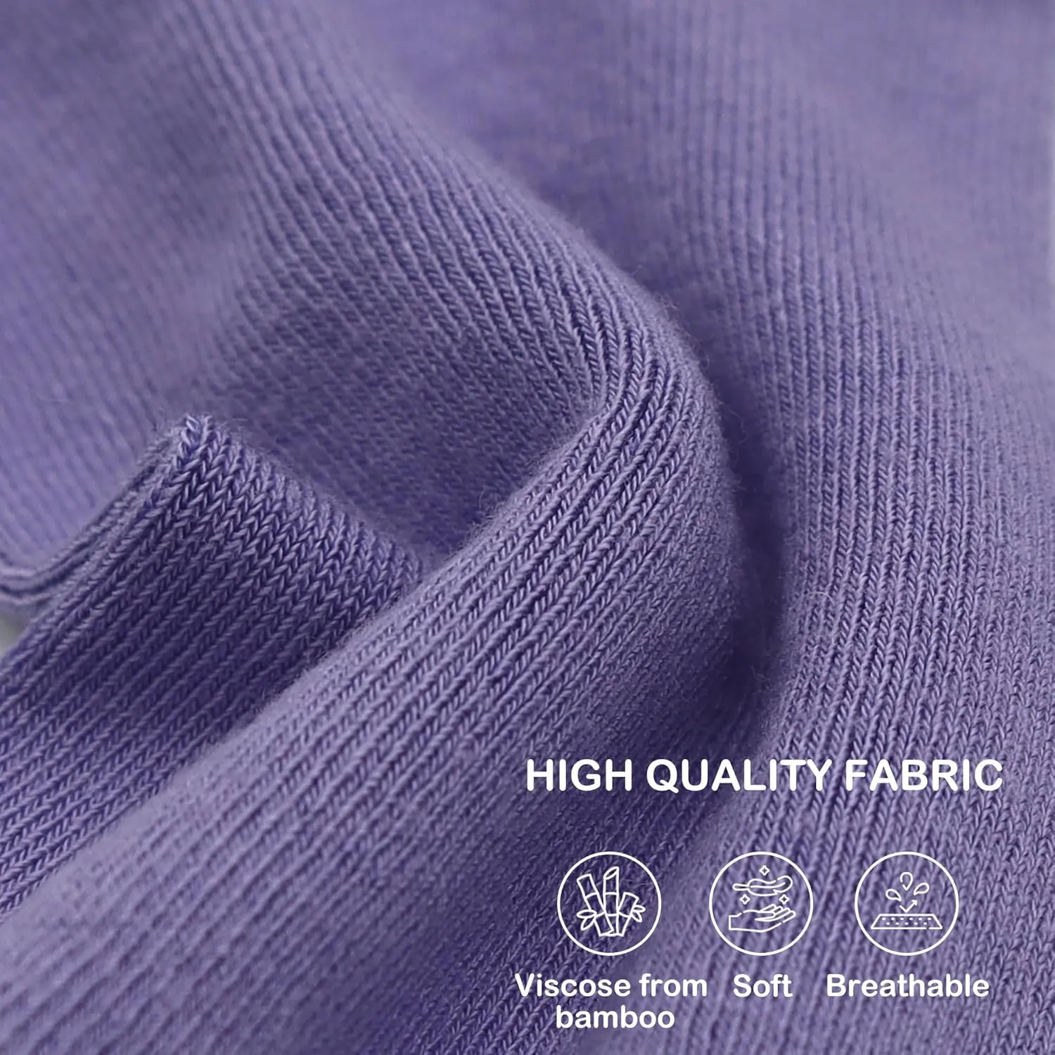SERISIMPLE Women Thin Viscose Bamboo Socks Crew Lightweight Above Ankle Casual Dress Sock For Ladies Bootie Trouser 5 Pairs