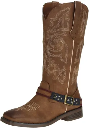 SheSole Women's Western Cowgirl Boots Ladies Fashion Country Cowboy Boots Mid Calf