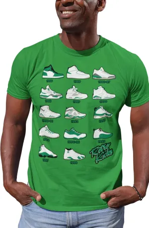Shirt to Match Jordan Lucky Green Retro Jordan Sneakers 1 2 3 4 5 6 7 8 9 10 11 12 13, Tee to Match Jordans