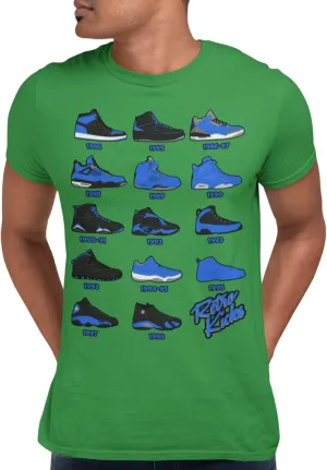 Shirt to Match Royal Black Jordan Retro 1 2 3 4 5 6 7 8 9 10 11 12 13 Sneakers, Men's Tee to Match Jordans
